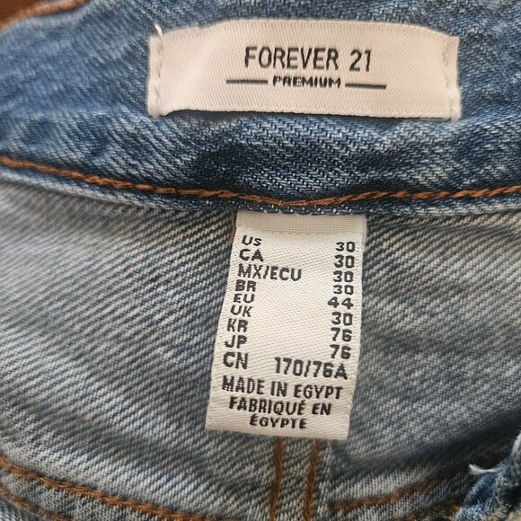 Forever 21 Western denim distress button fly high waist Country Concert Short 30 - Picture 9 of 9